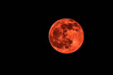 Naklejka premium czerwony księżyc