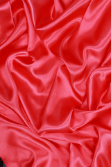 Obraz premium Red Silk cloth of wavy abstract background