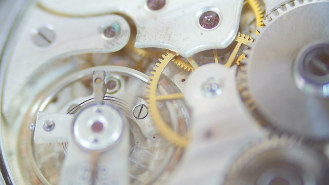 cogwheels in old clock