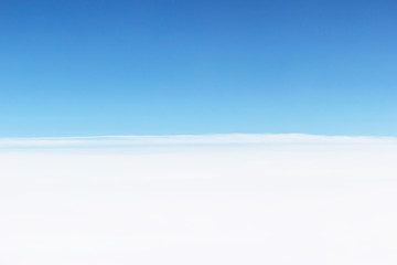 Fototapeta premium Fantastic soft white clouds against blue sky