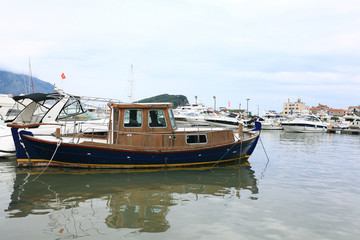 pleasure yacht ship in the Bay of European