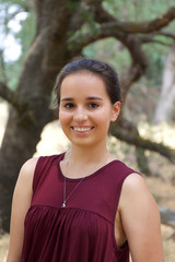 Cute Teenage Girl in Park