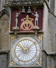 Old clock from Wells Cathedral 