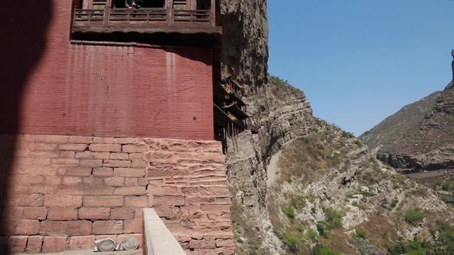 hanging temple monastery at datong china reveal