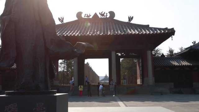 musuem at yungang grottoes in datong china