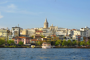 Obraz premium View in Istanbul, Galata Tower
