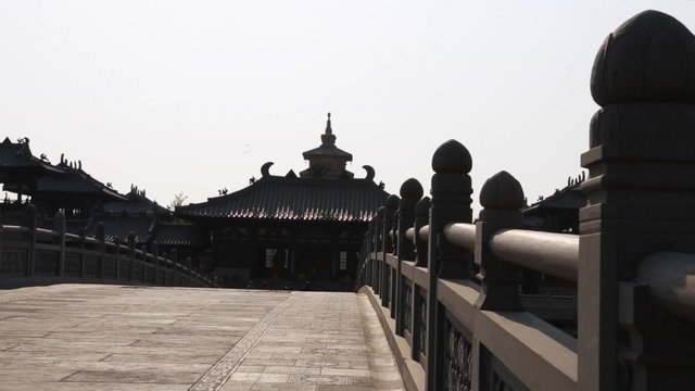 the buddhist musuem of the yungang grottoes in datong china