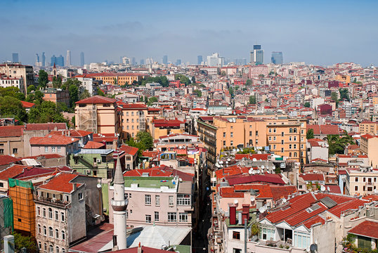 View from Galata Tower in Istanbul, Turkey