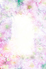 Flower watercolor frame.