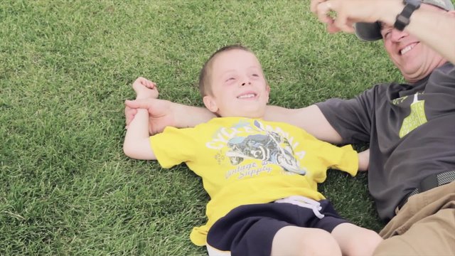 being tickled at the park