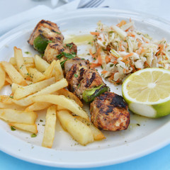Traditional greek food - souvlaki