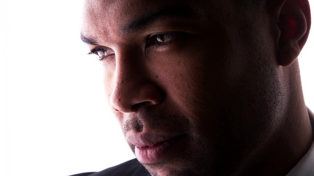 Close up of attractive black businessman