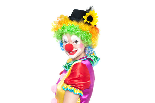 Funny clown - colorful portrait