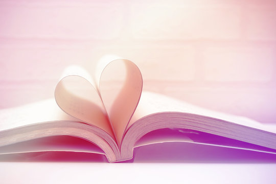Heart book - pastel effect