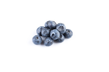 Blueberries on white background