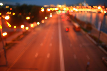 Fototapeta na wymiar background blur night city traffic lights