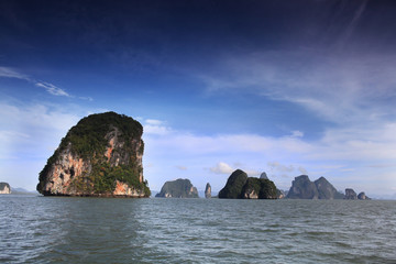 rocky mountain landscape of the island in the sea