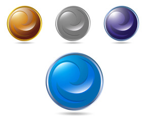 Abstract hi-tech sphere logo icon set