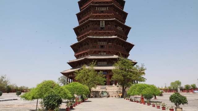 pagoda of fogong temple in datong china