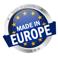 Button with Banner MADE IN EUROPE