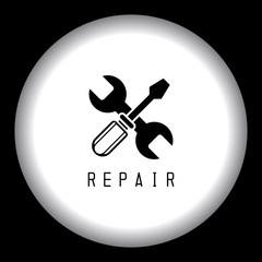 Repair icon.Screwdriver and Wrench. Tools vector icon. Vector illustration
