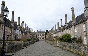 Architecture from Wells and grey sky 