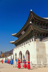 Obraz premium Guards at Gyeongbokgung Palace