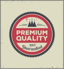 premium quality retro badge
