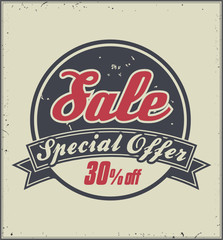 sale retro badge