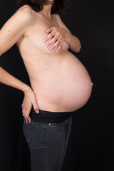 Beautiful belly of a pregnant woman