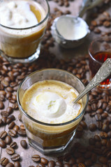 Affogato - italian coffee dessert.