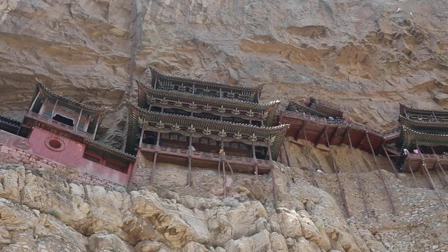 visiting the hanging temple monastery in datong china