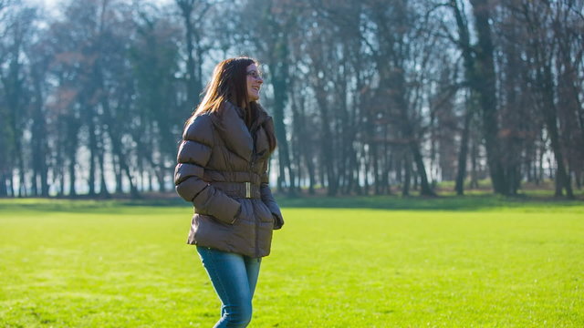 Young girl posing in nature