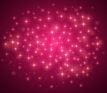 Pink Magic Background With Sparkle