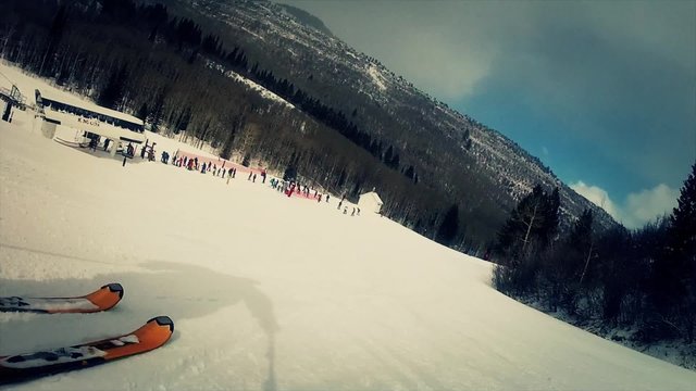 downhill skiing very fast at park city