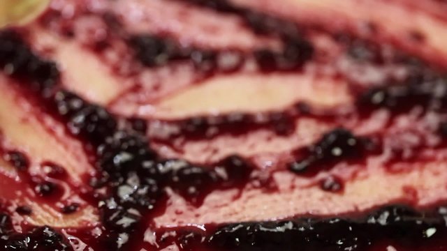 woman making a berry pie pastry