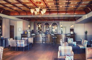bar interior in English hotel