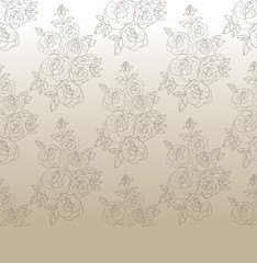 Rose elegant vintage seamless pattern