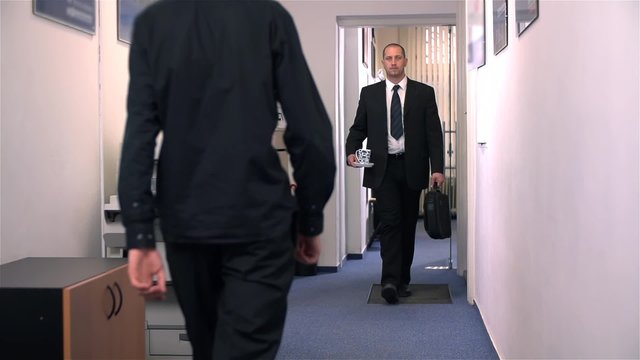 Co-Worker Crashes In To Colleague Intentionally