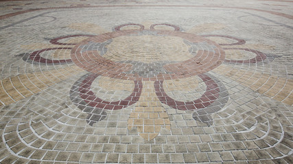 Brick Floor or wall background and texture