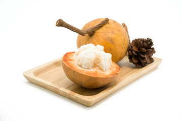 Santol fruit isolated on white background