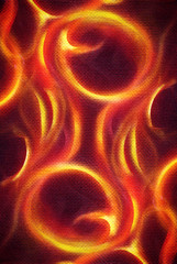 Ornamental Fire painting.