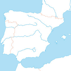 Spanien in weiß - Vektor