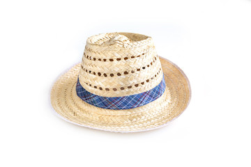 Straw hat isolated on white background