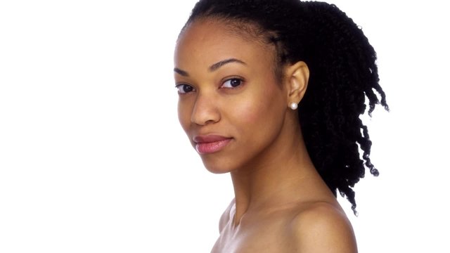 Gorgeous Black woman looking at camera