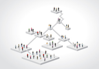 business people on hierarchy tree - 86793559