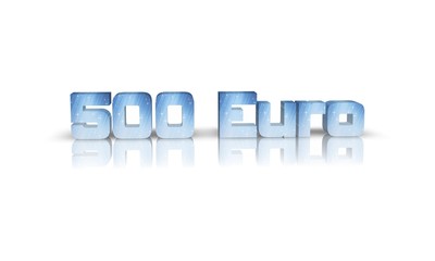 500 euro 3d wort 