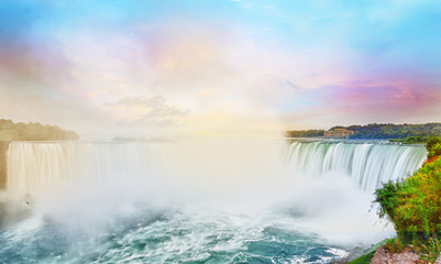 Vivid Niagara falls, Ontario, Canada