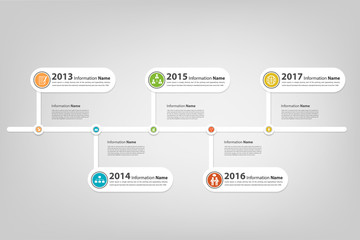 timeline progress with business icon