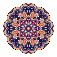 Vector Beautiful Deco Colored Mandala